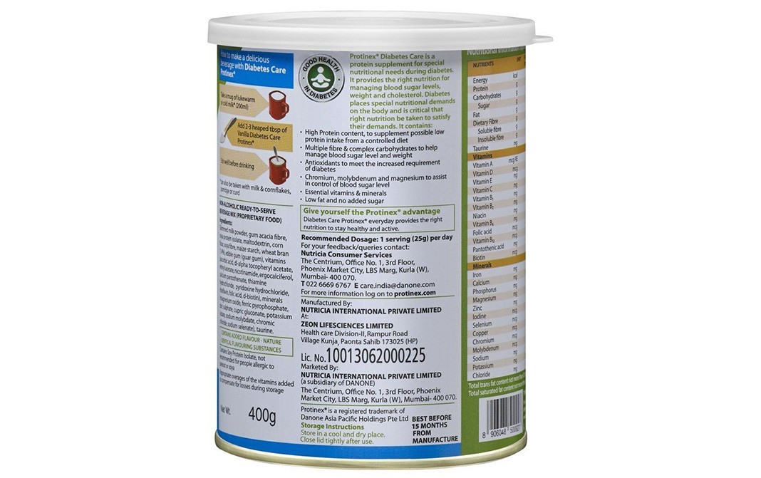 Protinex Diabetes Care Vanilla Flavour   Tin  400 grams